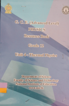 G.C.E. (Advanced Level) Physics Resource Book
